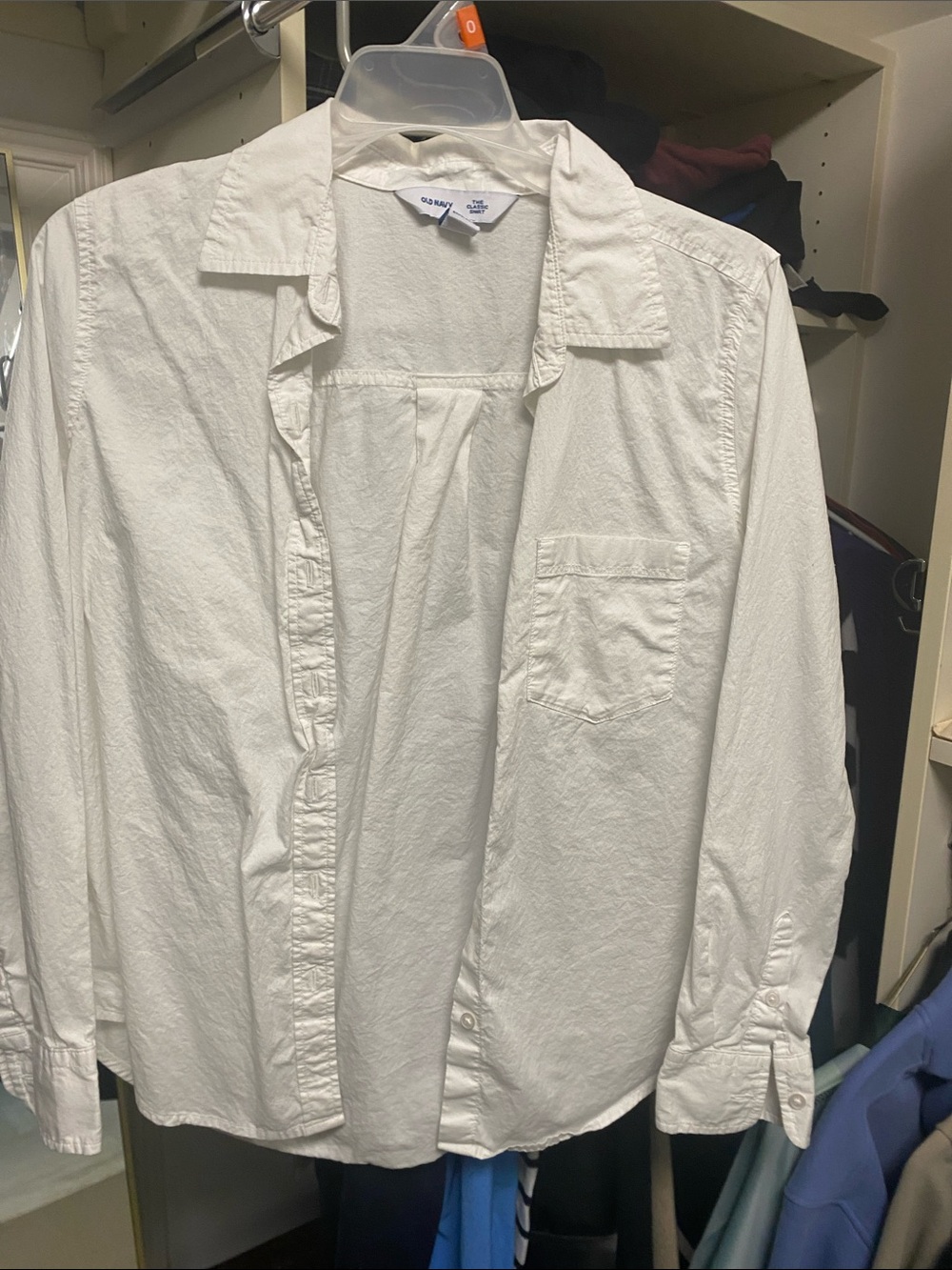Old Navy White Casual Button-Down Shirti